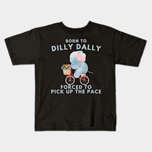 Born To Dilly Dally Retro Vintage Relaxed Kids T-Shirt